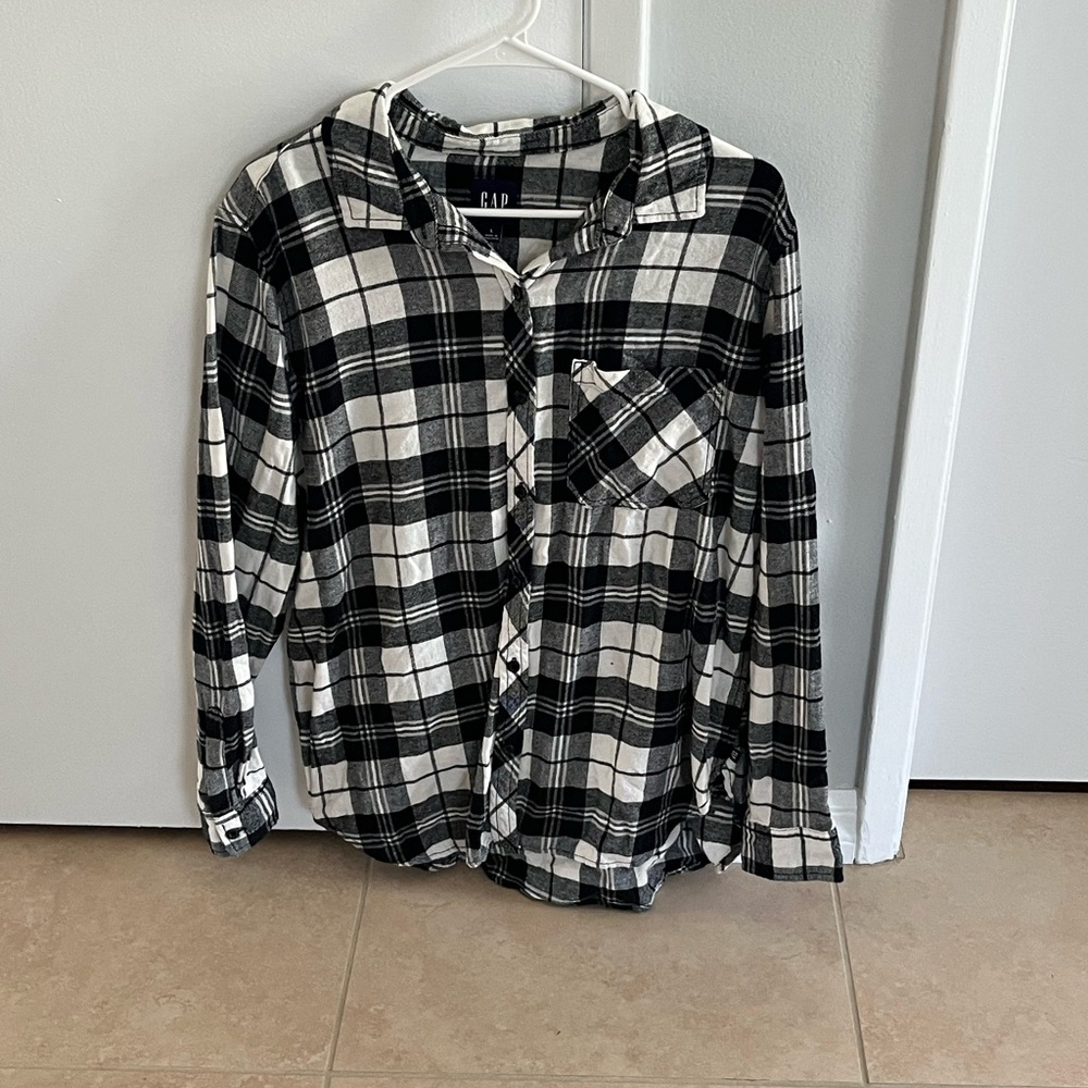 GAP Monochrome Checkered Shirt